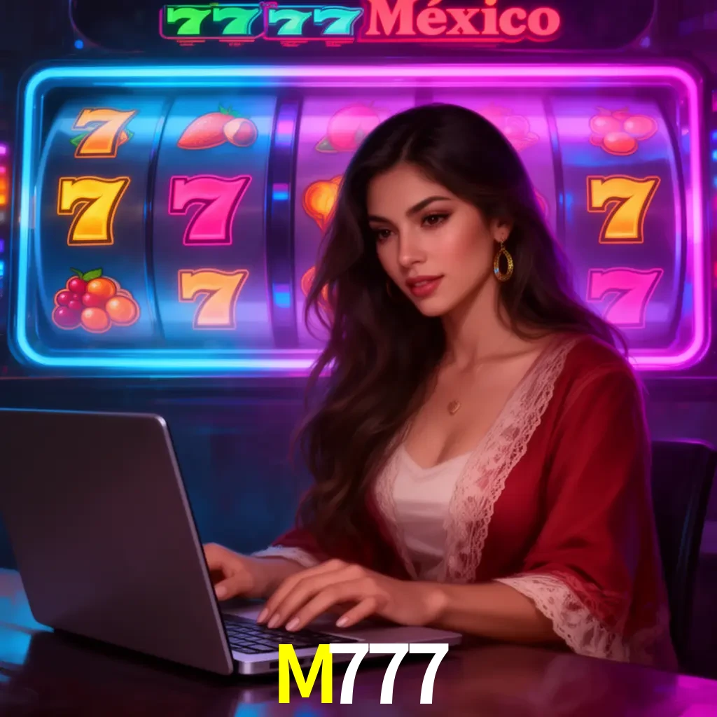 M777 Slots - tragamonedas, RTP y control Tragamonedas M777 con símbolos, saldo móvil y reglas de apuesta visibles